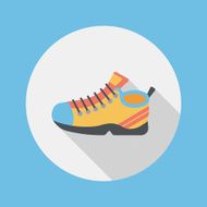 sneaker flat icon with long shadow eps10 N27