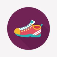 sneaker flat icon with long shadow eps10 N28