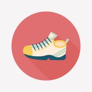 sneaker flat icon with long shadow eps10 N29