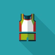 basketball clothing flat icon with long shadow eps10 N43