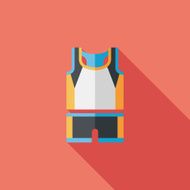 basketball clothing flat icon with long shadow eps10 N44