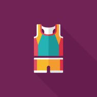 basketball clothing flat icon with long shadow eps10 N45