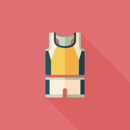 basketball clothing flat icon with long shadow eps10 N46