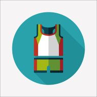 basketball clothing flat icon with long shadow eps10 N47