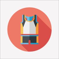 basketball clothing flat icon with long shadow eps10 N48