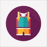 basketball clothing flat icon with long shadow eps10 N49