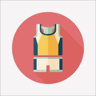 basketball clothing flat icon with long shadow eps10 N50