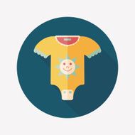 baby onesie flat icon with long shadow EPS 10 N42