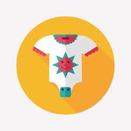 baby onesie flat icon with long shadow EPS 10 N43