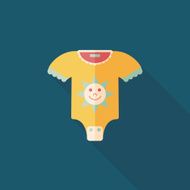 baby onesie flat icon with long shadow EPS 10 N44
