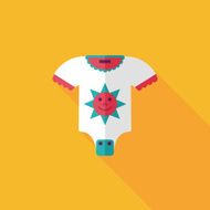 baby onesie flat icon with long shadow EPS 10 N45