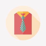 business shirt and tie flat icon with long shadow eps10 N16