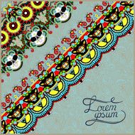 ornamental background with flower ribbon stripe pattern greeti N110