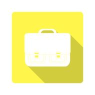 flat design icon classic school bag