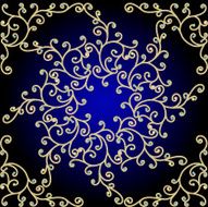 background with gold circular ornament of precious stones