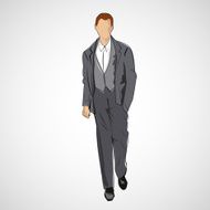 Vector sketch man in fashion clothes eps N2