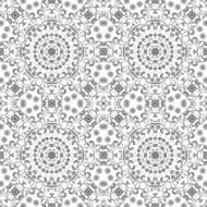 Seamless Outline Floral Pattern N5
