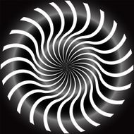 Black and White Abstract Psychedelic Art Background Vector Illu N9