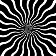 Black and White Abstract Psychedelic Art Background Vector Illu N12