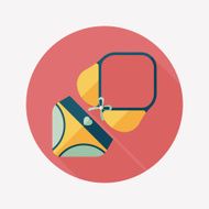 Swimming suit flat icon with long shadow N17