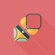 Swimming suit flat icon with long shadow N19
