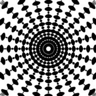 Black and White Abstract Psychedelic Art Background Vector Illu N17