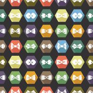 Bow tie icons seamless pattern Cartoon colorful vector