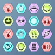 Jewelry icon hexagon