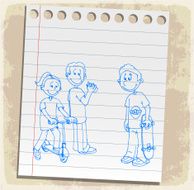 Cartoon school kids illustration N2