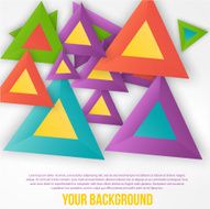 Vector abstract triangles background Object web