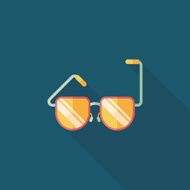 Sunglasses flat icon with long shadow N28