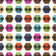 Bow tie icons seamless pattern Cartoon colorful vector N2