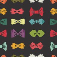 Bow tie seamless pattern Cartoon colorful vector