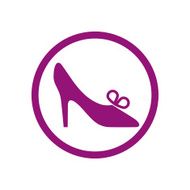 Colorful women shoe vector icon
