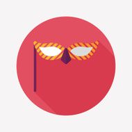 party mask flat icon with long shadow eps10 N35