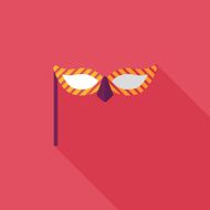party mask flat icon with long shadow eps10 N36