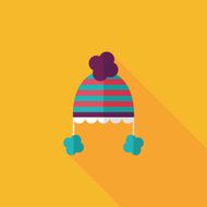 baby hat flat icon with long shadow eps10 N45