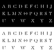 modern alphabetic fonts vector illustration