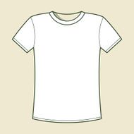 Blank white t-shirt template