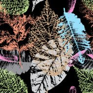 fall leaves set autumn collection floral background N6