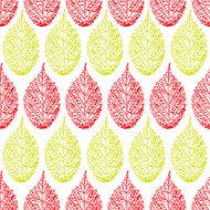 Autumn leaves seamless pattern floral background N10