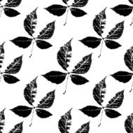 Autumn leaves seamless pattern floral background N24