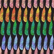Autumn leaves seamless pattern floral background N25