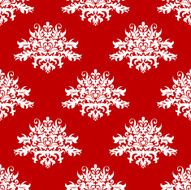 Red or amaranth damask style fabric pattern