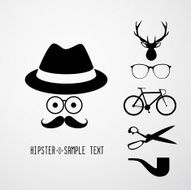 Hipster Retro Vintage Icon Set - Illustration