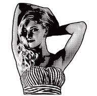 Vintage Comics Young Woman Portrait