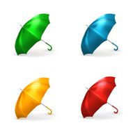 Umbrella vector illustration set