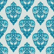 Damask floral seamless vector pattern
