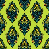 Damask floral seamless vector pattern N2