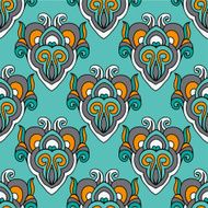 Damask abstract seamless vector pattern